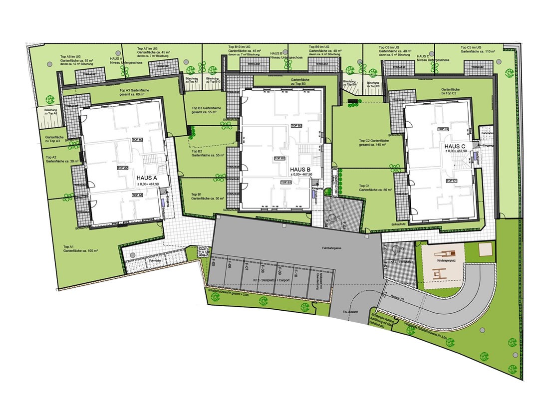 Grundriss Wohnanlage