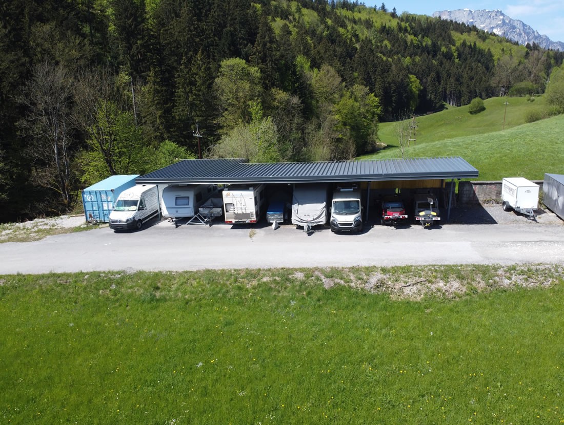 Freiplätze, Carports und Garagen für Wohnmobil, Wohnwagen und PKW
